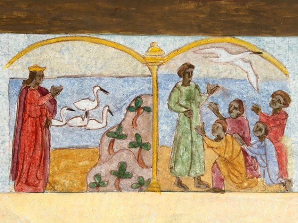 Children of Lir in progress by Iconographer Christine Hales