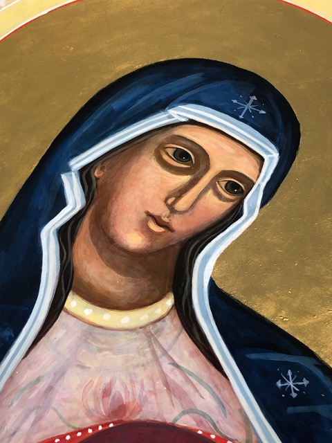 Blessed Mother Icon by Christine Hales